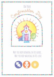 General 8x5 - Coloured Dots Frame & Church