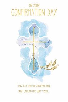 *Boy 8x5 - Blue Watercolour Cross